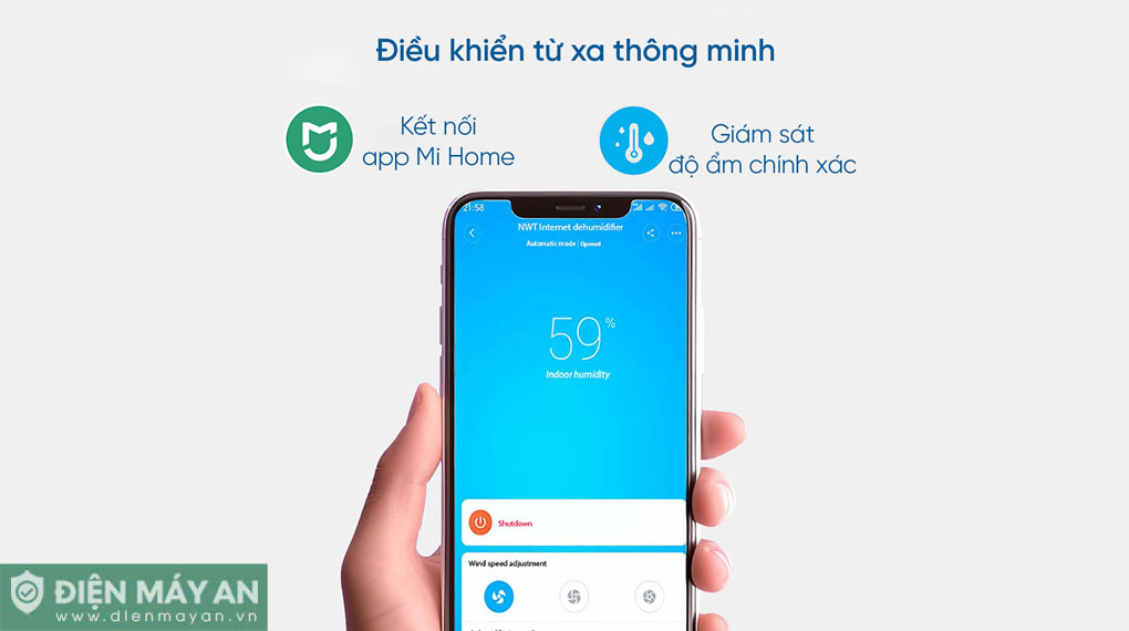 Máy hút ẩm thông minh Xiaomi New Widetech 12L WDH312ENW1